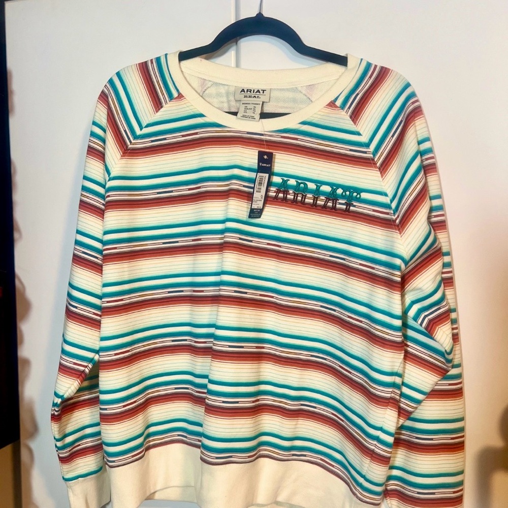 Ariat Colorful Striped Crewneck Sweatshirt